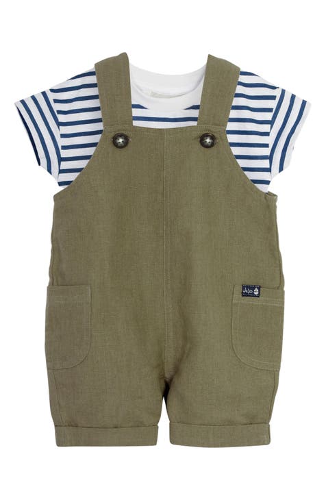 Stripe T-Shirt & Overalls Set (Baby)