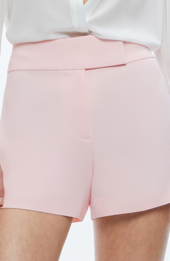Shop Alice And Olivia Mara Clean Shorts In Pink Lace