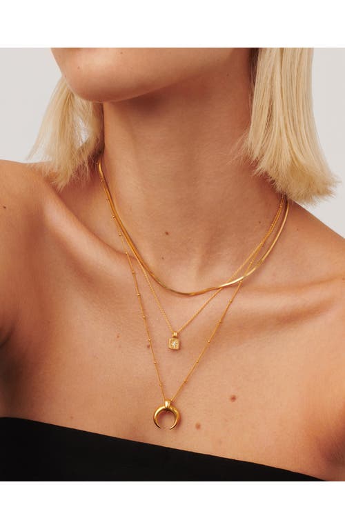 Missoma Engravable Cubic Zirconia Star Pendant Necklace In Gold