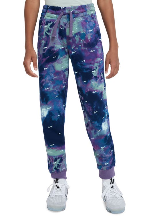 Shop Nike Kids' Logo Joggers In Blue/canyon Purple