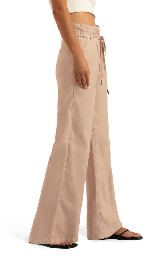 Shop Favorite Daughter The Josephine Wide Leg Pants In Warm Sand