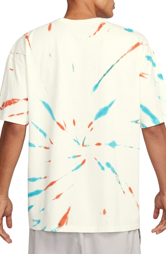 Shop Nike Sportswear Premium Essentials Tie Dye T-shirt In Sail