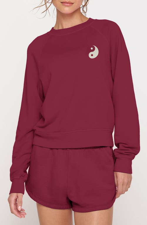 Spiritual Gangster Yin & Yang Forever Sweatshirt In Berry
