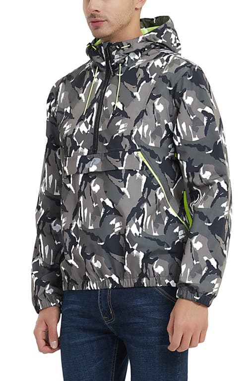 Shop Rokka&rolla Pullover Mesh Lined Windbreaker In Urban Camo