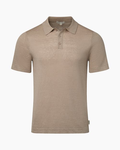 Onia Linen Sweater Polo In Gray