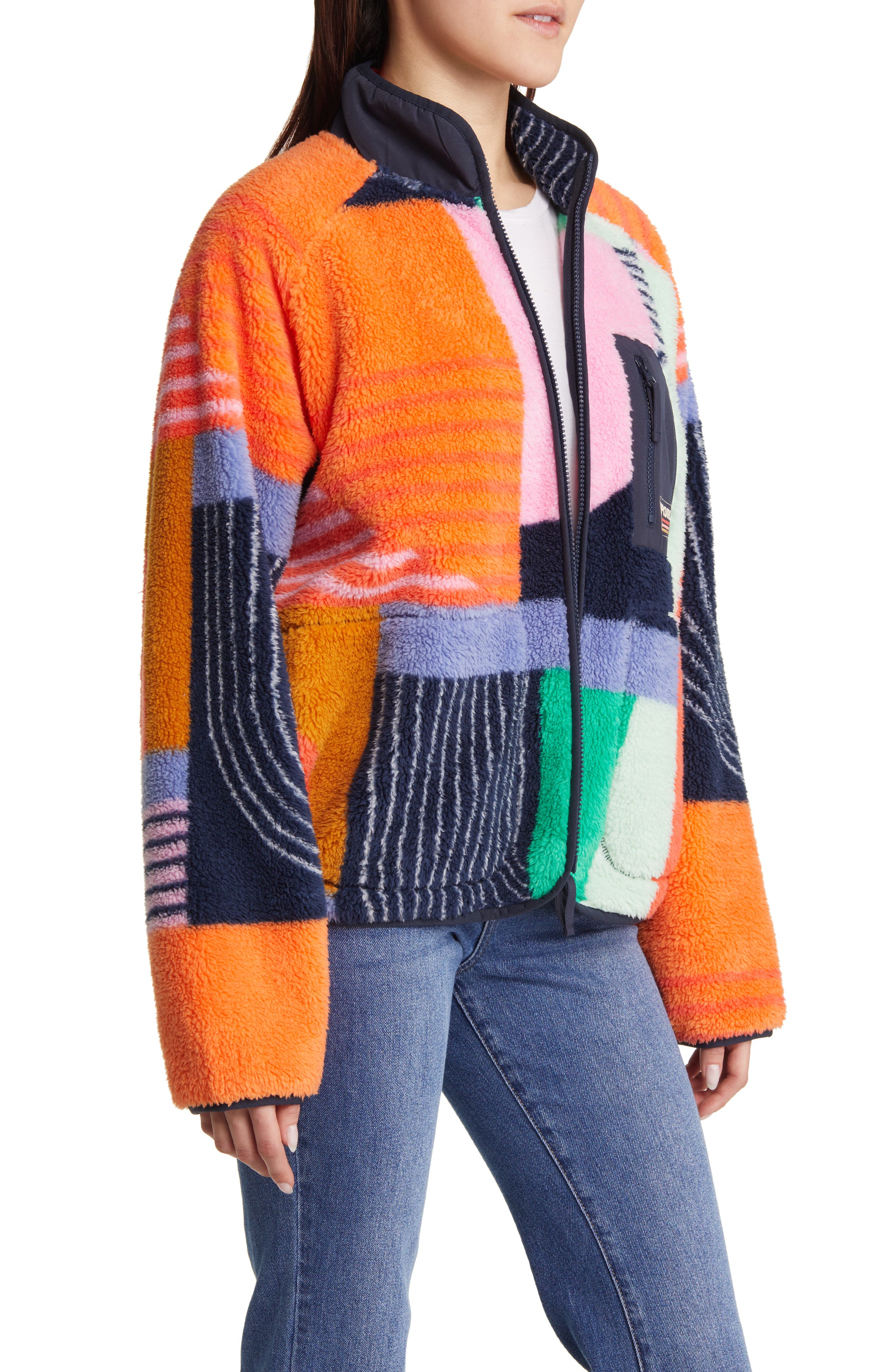 L Reversible Colorblocked Fleece Jacket Reversible Colorblocked