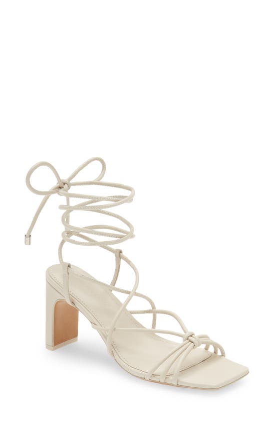 Jonathan Simkhai Meghan Ankle Tie Sandal In Egret