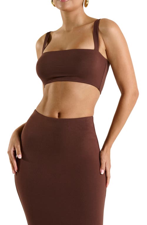 N By Naked Wardrobe Smooth Micro Crop Camisole In Brown