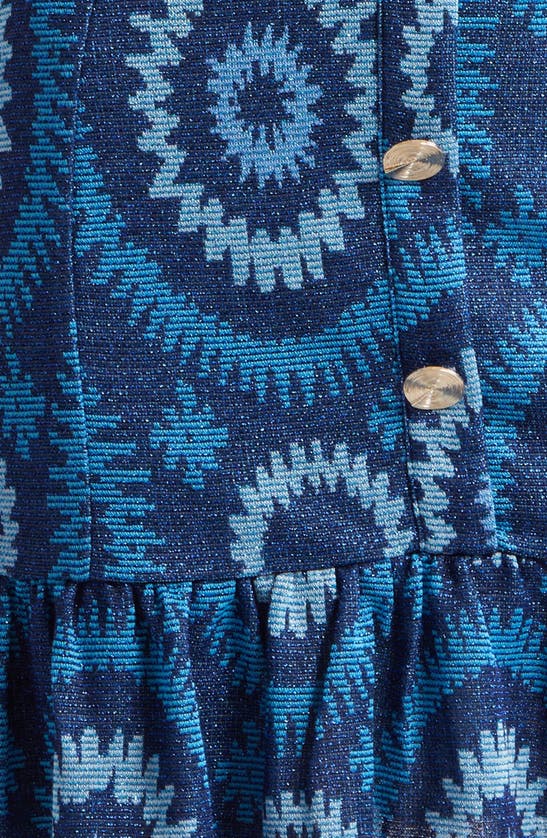 Shop Ramy Brook Kathleen Print Minidress In Spring Navy/ Crystal Blue