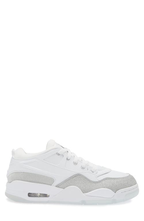 Shop Jordan Air  4rm Sneaker In White/white/metallic Silver