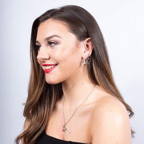 Lucy Quartermaine Sol Star Studs In Sterling Silver