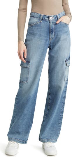 AG Gatina High Waist Wide Leg Cargo Jeans | Nordstrom