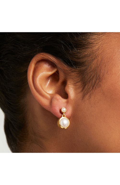 Shop Dean Davidson Signature Cultured Pearl Drop Earrings In Pearl/gold