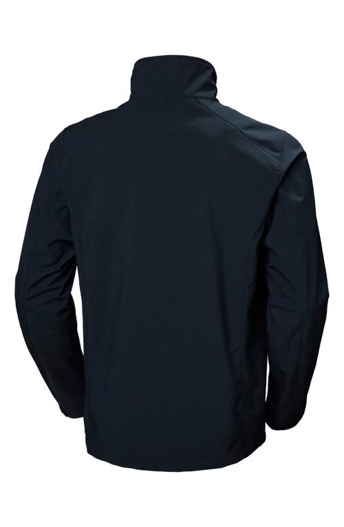 Shop Helly Hansen Paramount Water Resistant Softshell Jacket In Navy 597