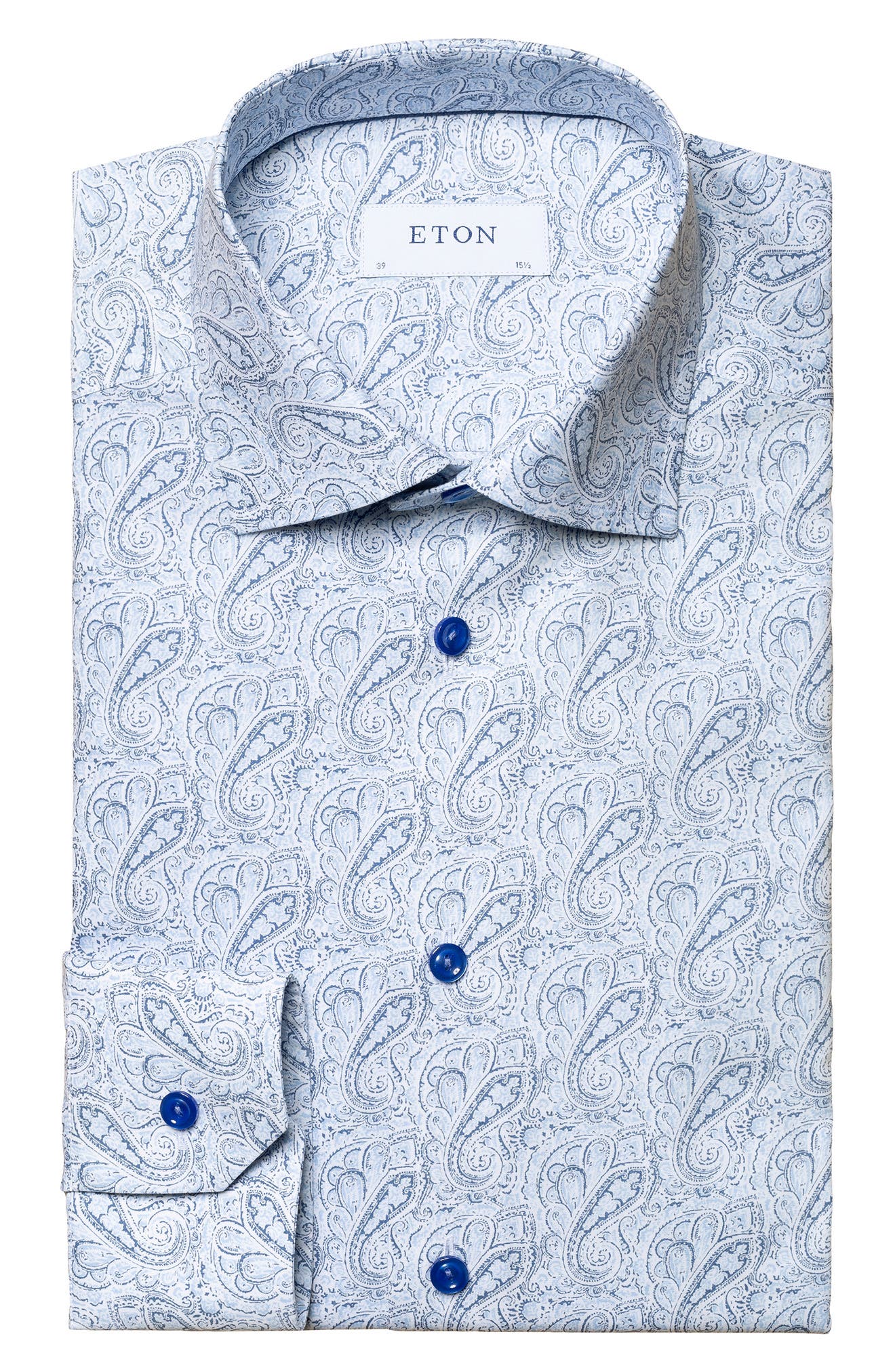 Eton Paisley Slim Fit Cotton Dress 