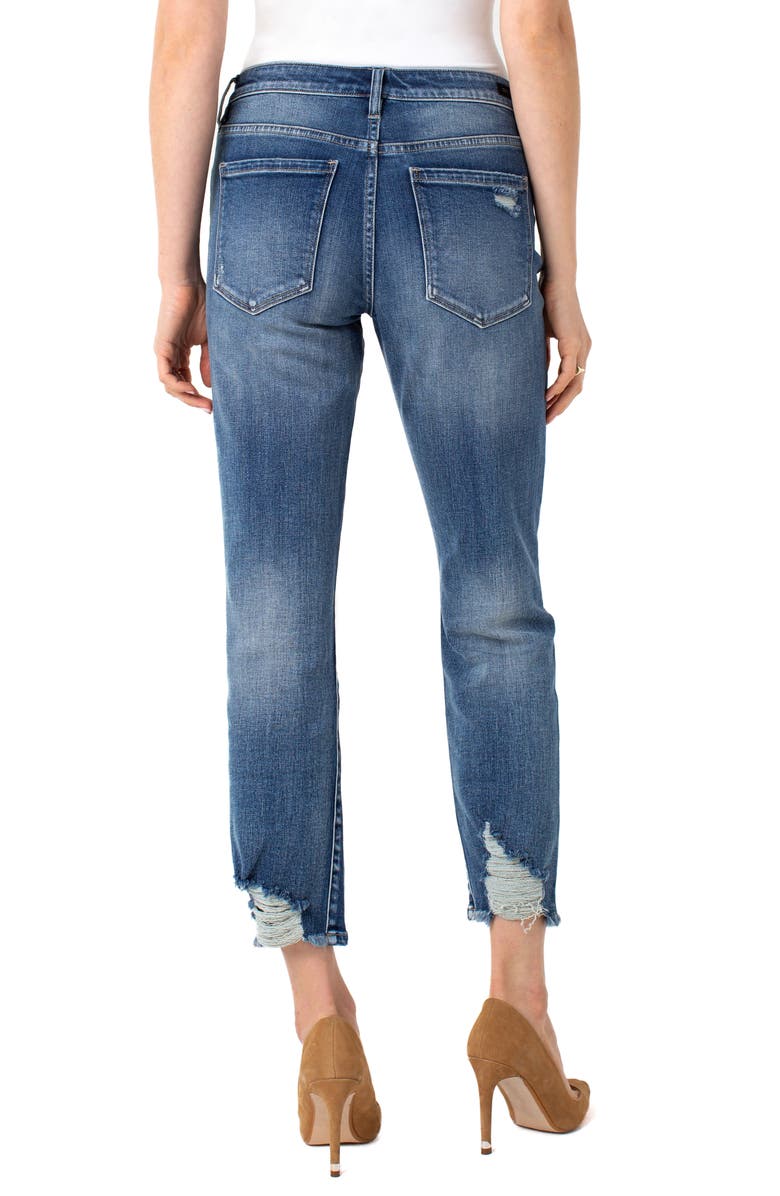 Liverpool Los Angeles Kennedy Ripped Straight Leg Jeans Nordstrom