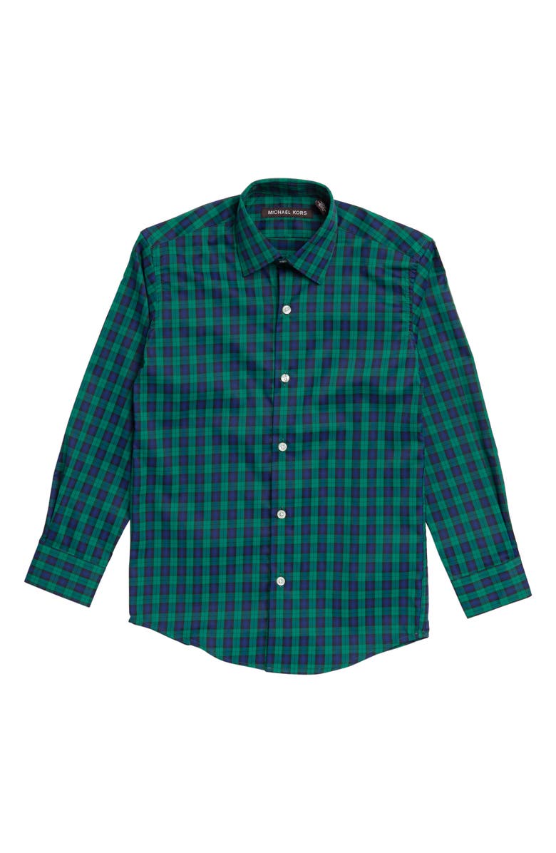 Michael Kors Kids' Check Print Button-Up Shirt | Nordstromrack