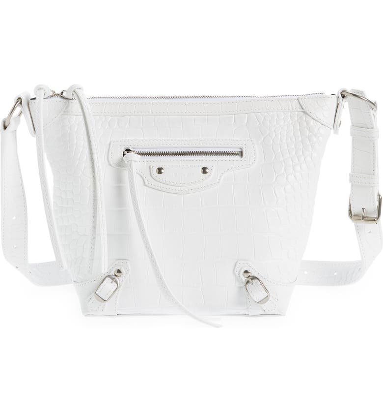 Balenciaga X-Small Neo Classic Croc Embossed Leather Hobo Bag Balenciaga X-Small Neo Classic Croc Embossed Leather Hobo Bag