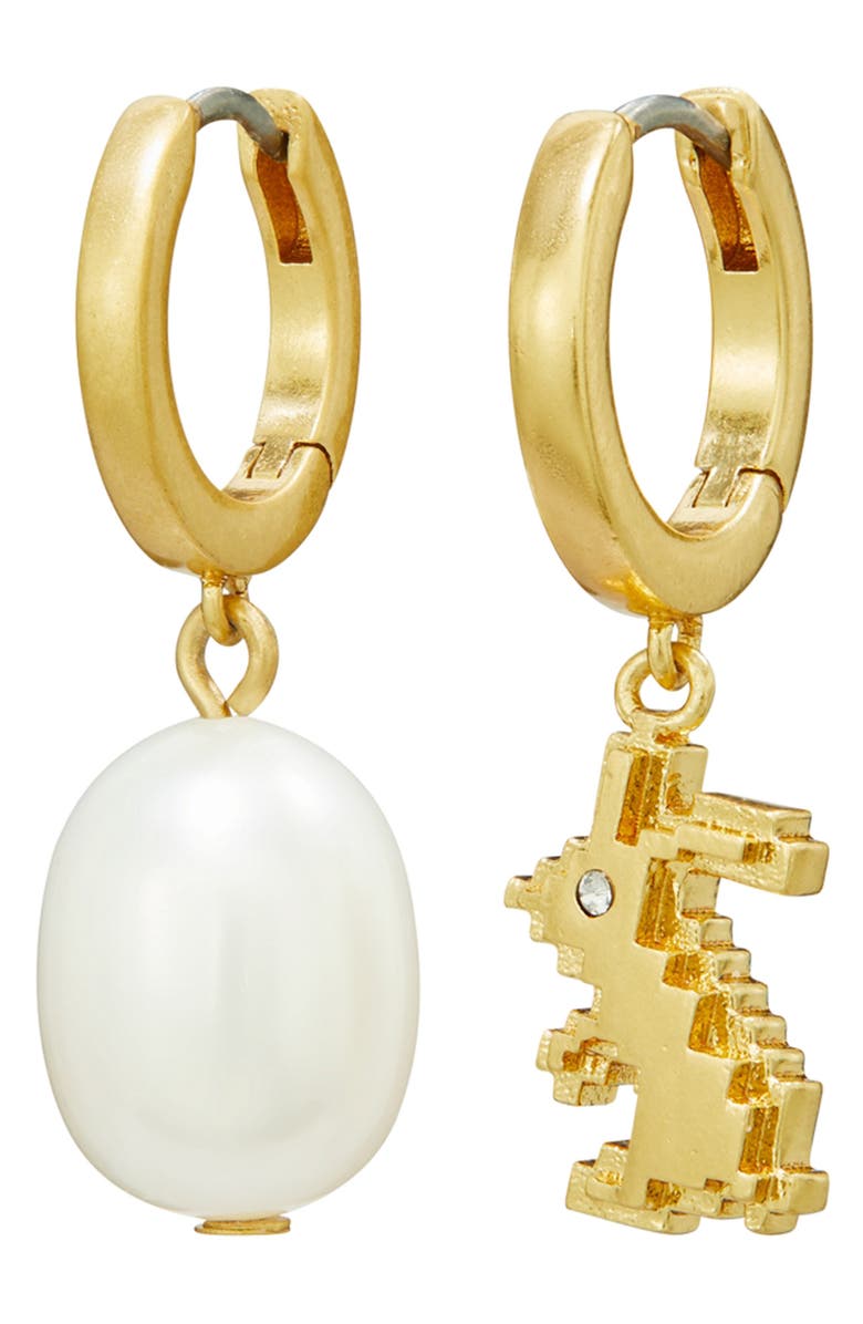 Tory Burch Mismatched Pearl & Rabbit Charm Earrings | Nordstrom