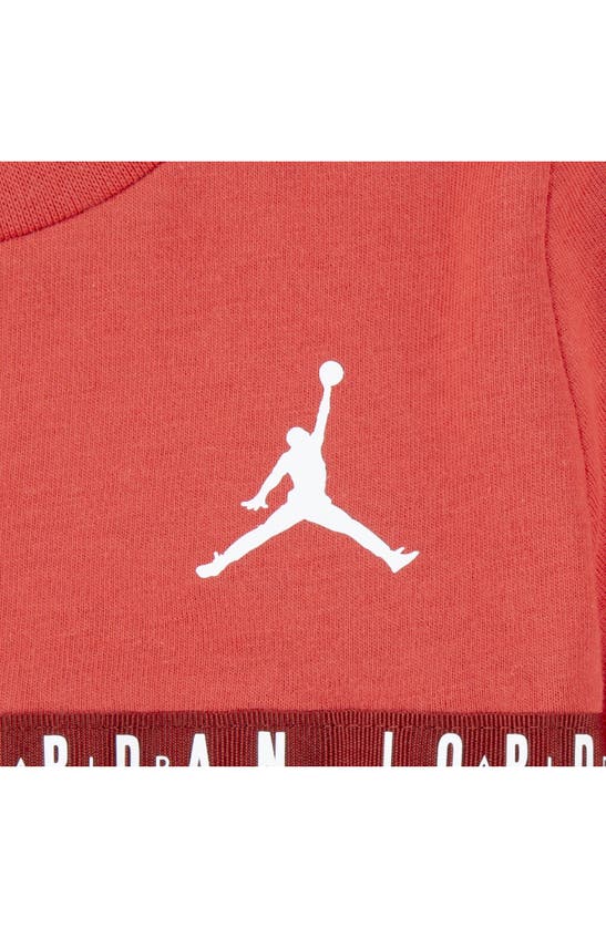 Shop Jordan Jumpman Blocked Taping French Terry T-shirt & Shorts Set In Lobster