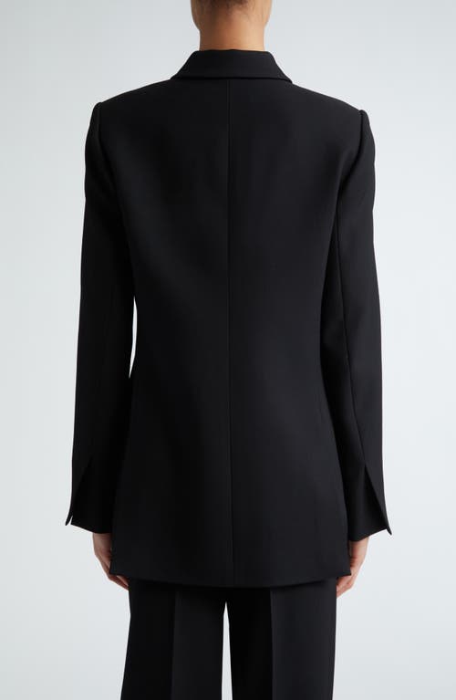 Partow Steph Double Breasted Virgin Wool Blazer In Black