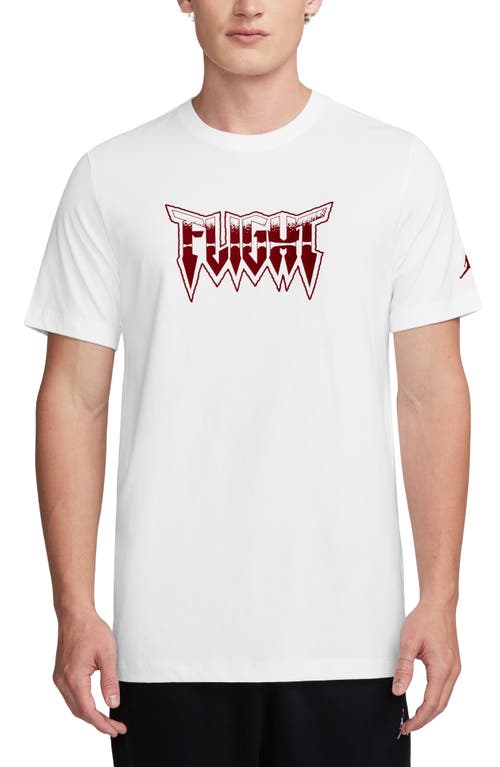 Flight Skull Graphic T-Shirt in White/Team Red/Team Red