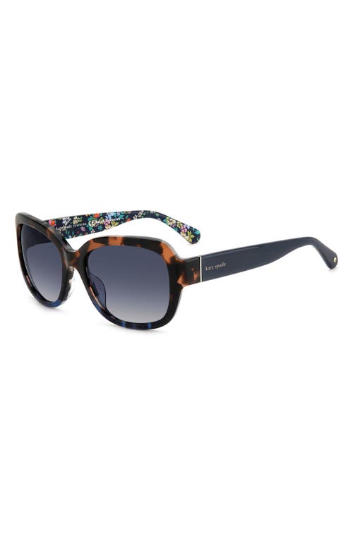 Shop Kate Spade New York Laynes 55mm Gradient Sunglasses In Havana Beige Blue/grey Shaded