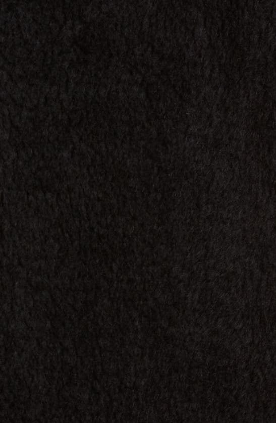 Shop Max Mara Tedgirl Oversize Double Breasted Alpaca Blend Coat In Black/ Black