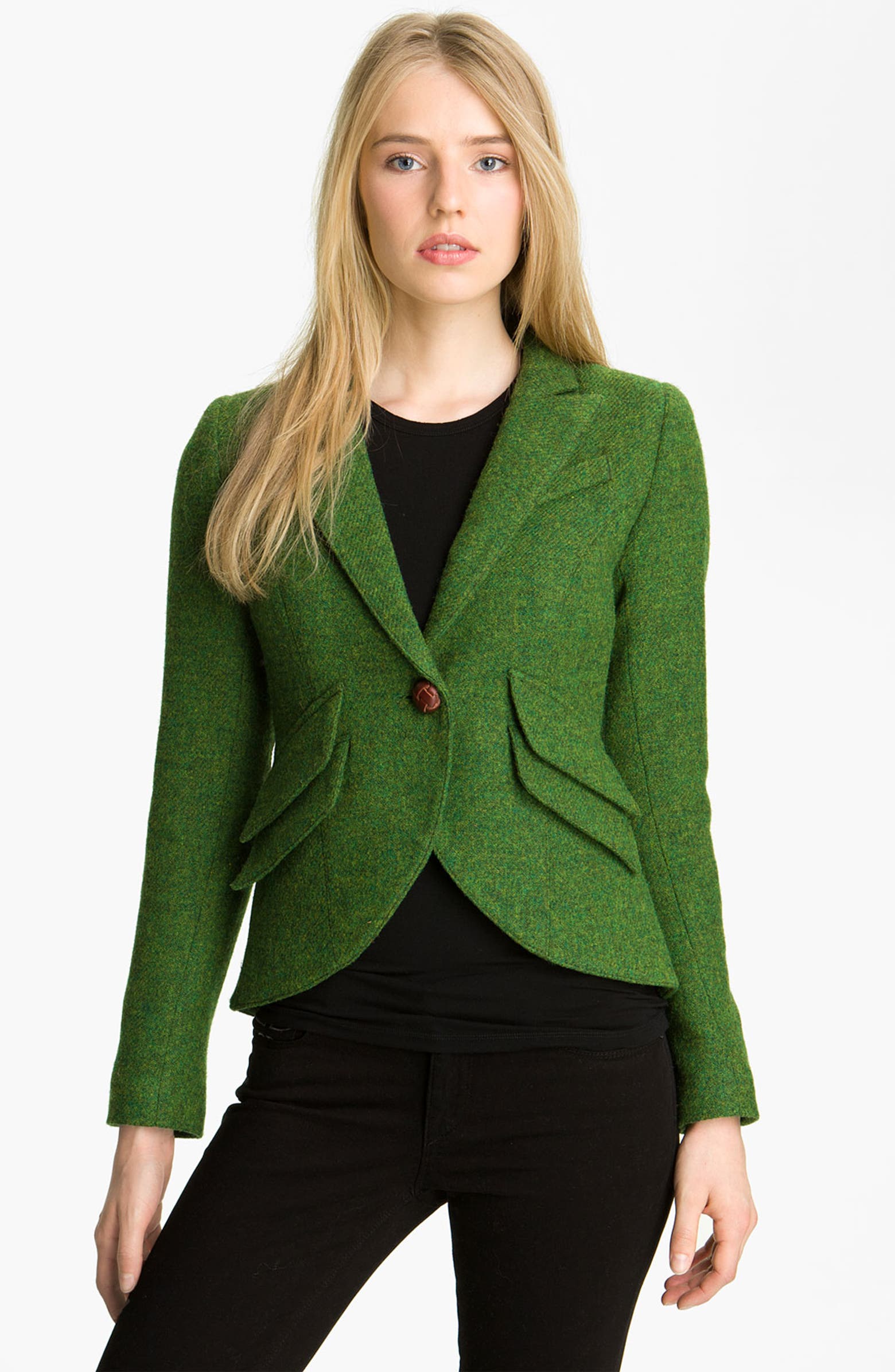Smythe Leather Patch Blazer Nordstrom