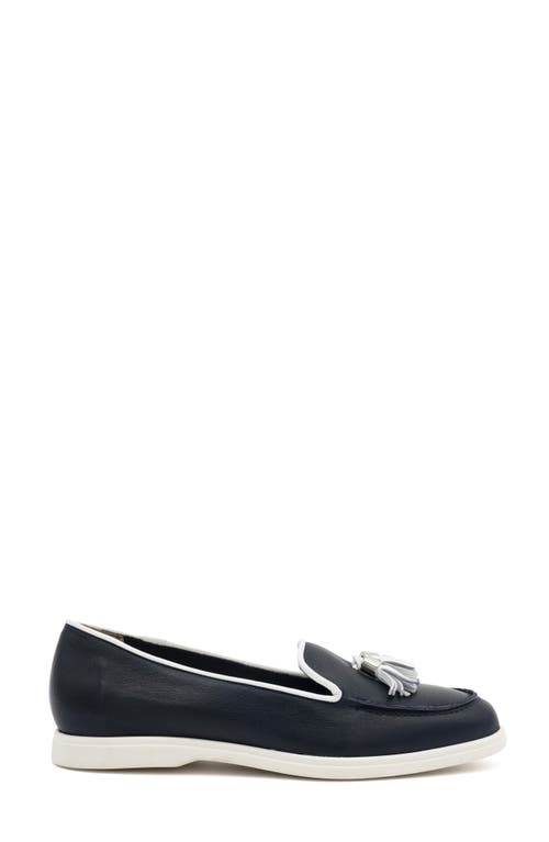 Shop Amalfi By Rangoni Rampichino Tassel Loafer In Navy/white - Silver Acc