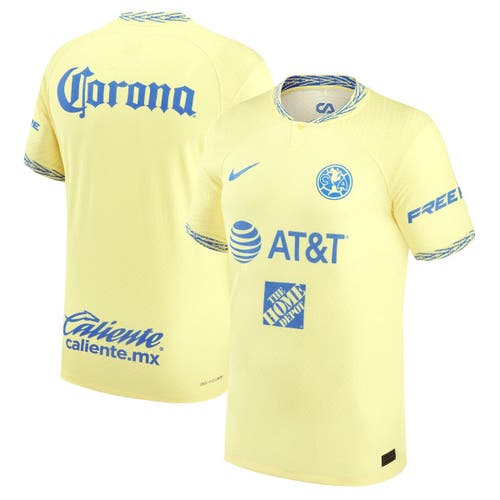 Men's Nike Yellow Club America 2022/23 Home Authentic Jersey