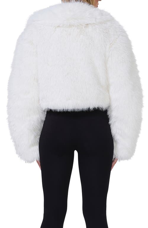 Shop Afrm Stephanie Faux Fur Jacket In Off White Fur