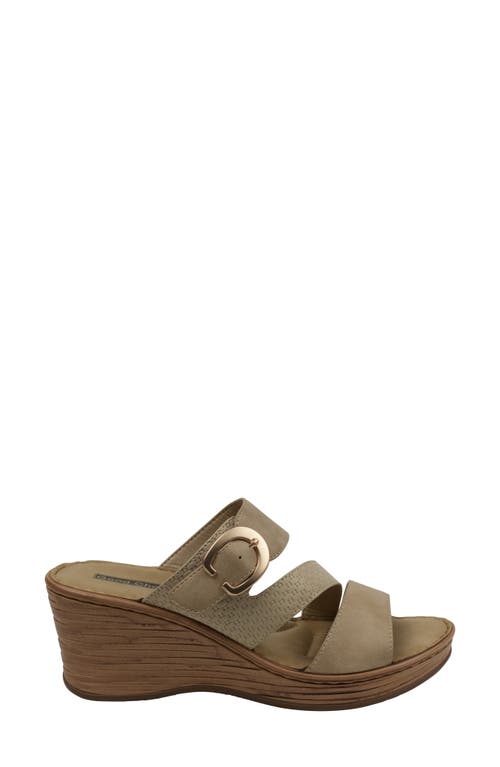 Good Choice New York Odalis Platform Wedge Slide Sandal In Natural
