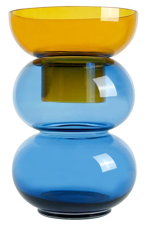 Cloudnola Bubble Reversible Vase In Blue/yellow