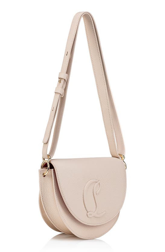 Shop Christian Louboutin By My Side Leather Crossbody Bag In Leche/ Leche