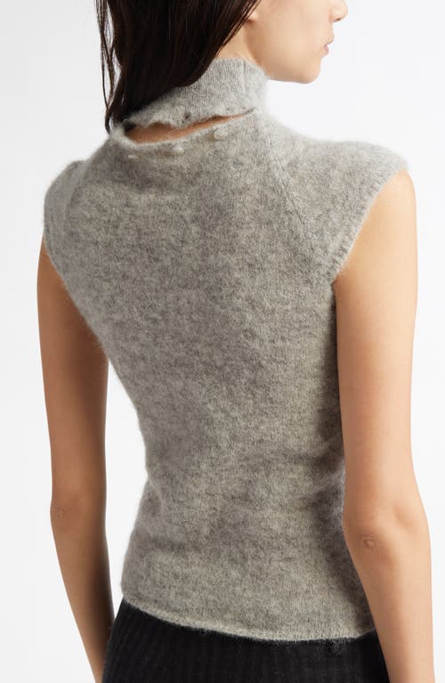 Shop Paloma Wool Husk Mock Neck Cap Sleeve Alpaca Blend Sweater In Grey