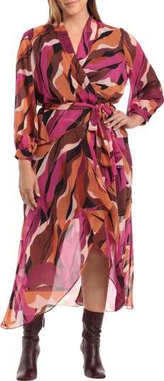 Donna morgan wrap store dress