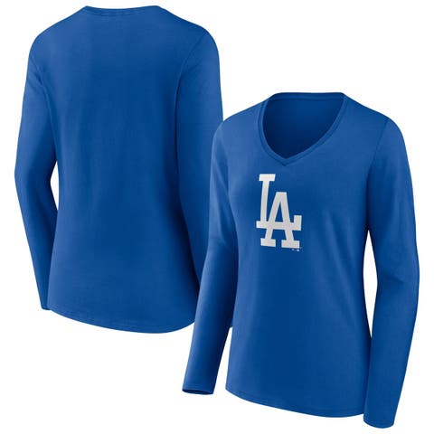 Women's Dkny Sport Royal Los Angeles Dodgers Lily V-Neck Pullover Sweatshirt Size: Extra Small