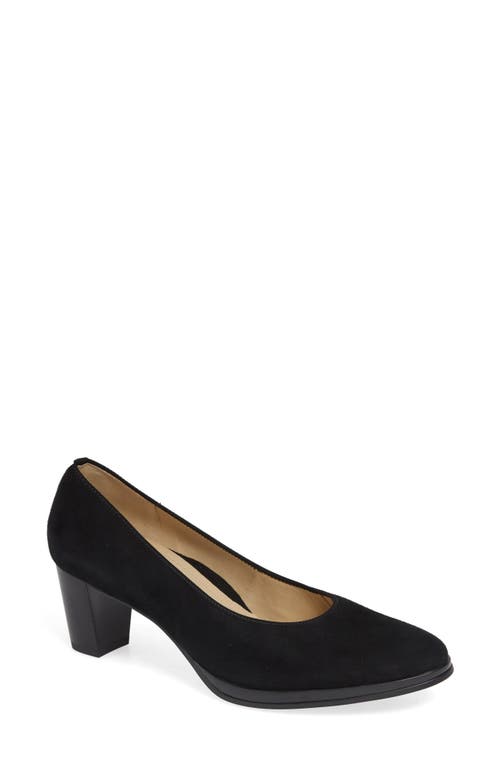 Shop Ara Ophelia Pump In Black/black Suede