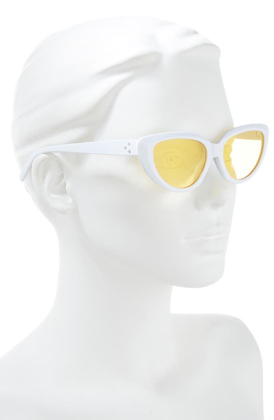 Shop Bp. 50mm Cat Eye Sunglasses In White- Yellow