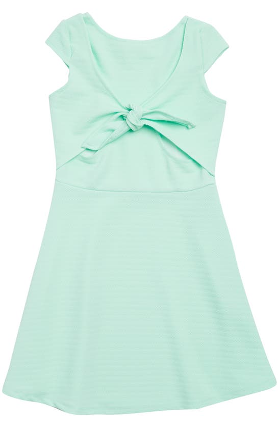Shop Ava & Yelly Kids' Knot Back Textured Knot Top In Mint