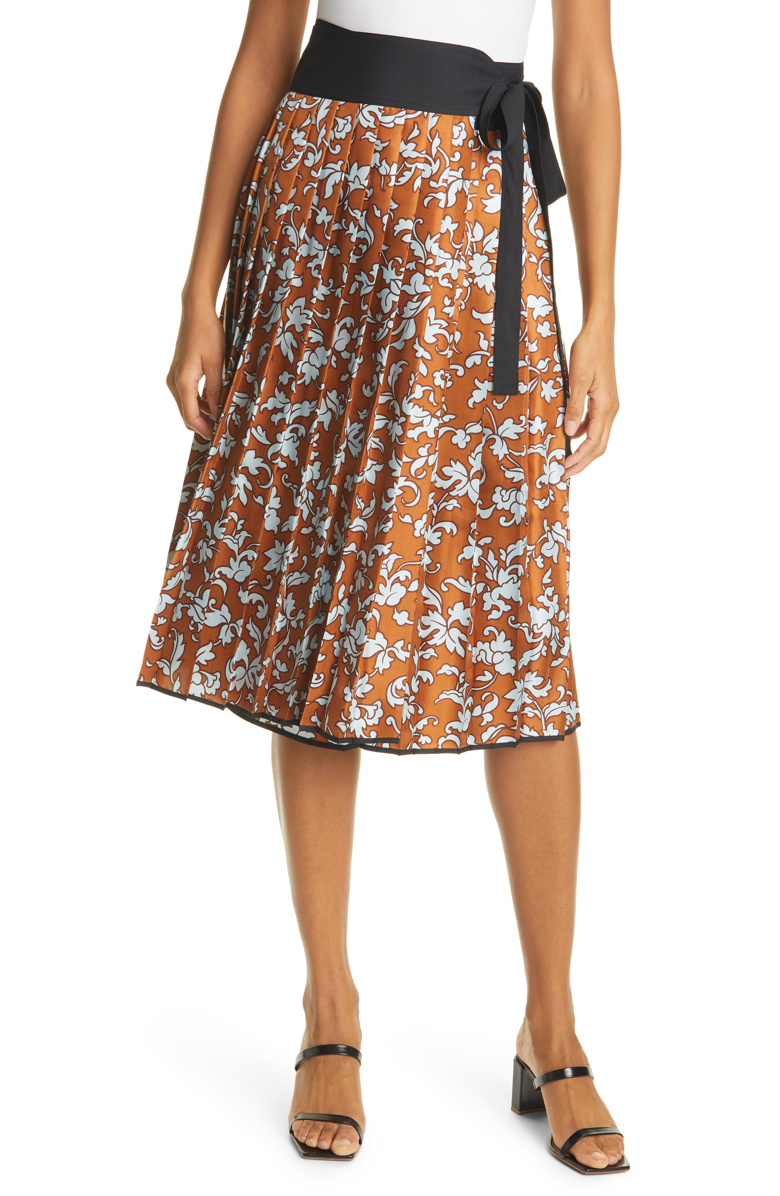 nordstrom silk midi skirt