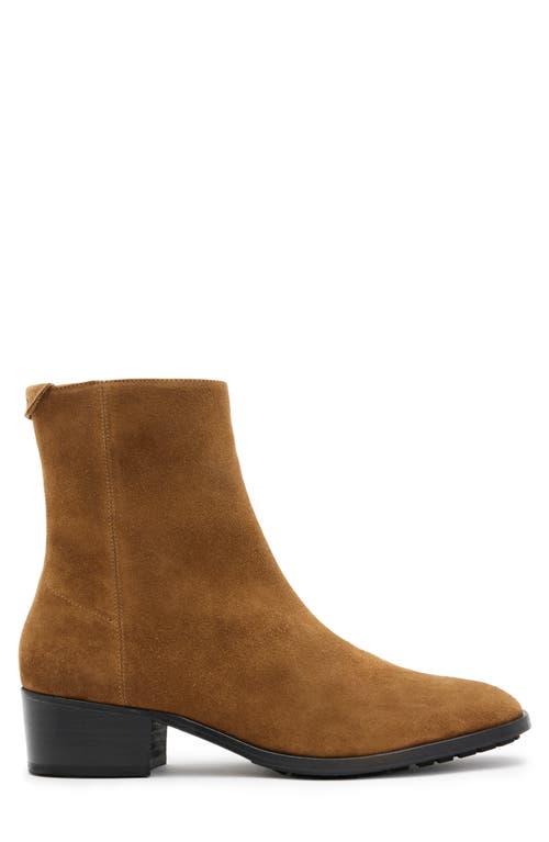 Shop Allsaints Bonham Suede Zip Boot In Tobacco