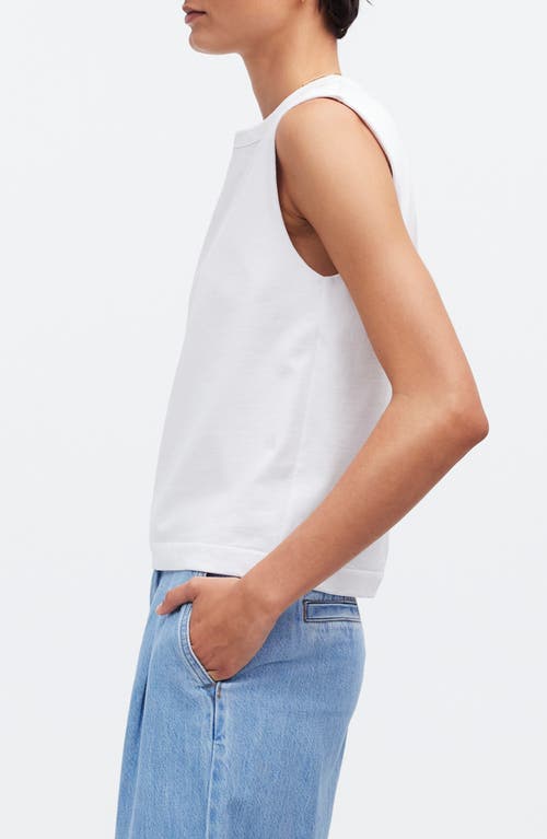 Shop Madewell Structured Muscle Tee In Eyelet White