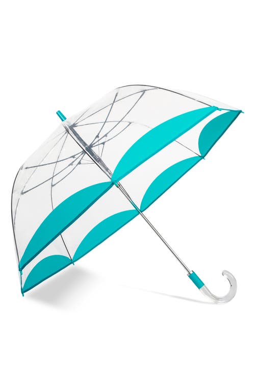 Clear Dome Bubble Umbrella in Turquoise