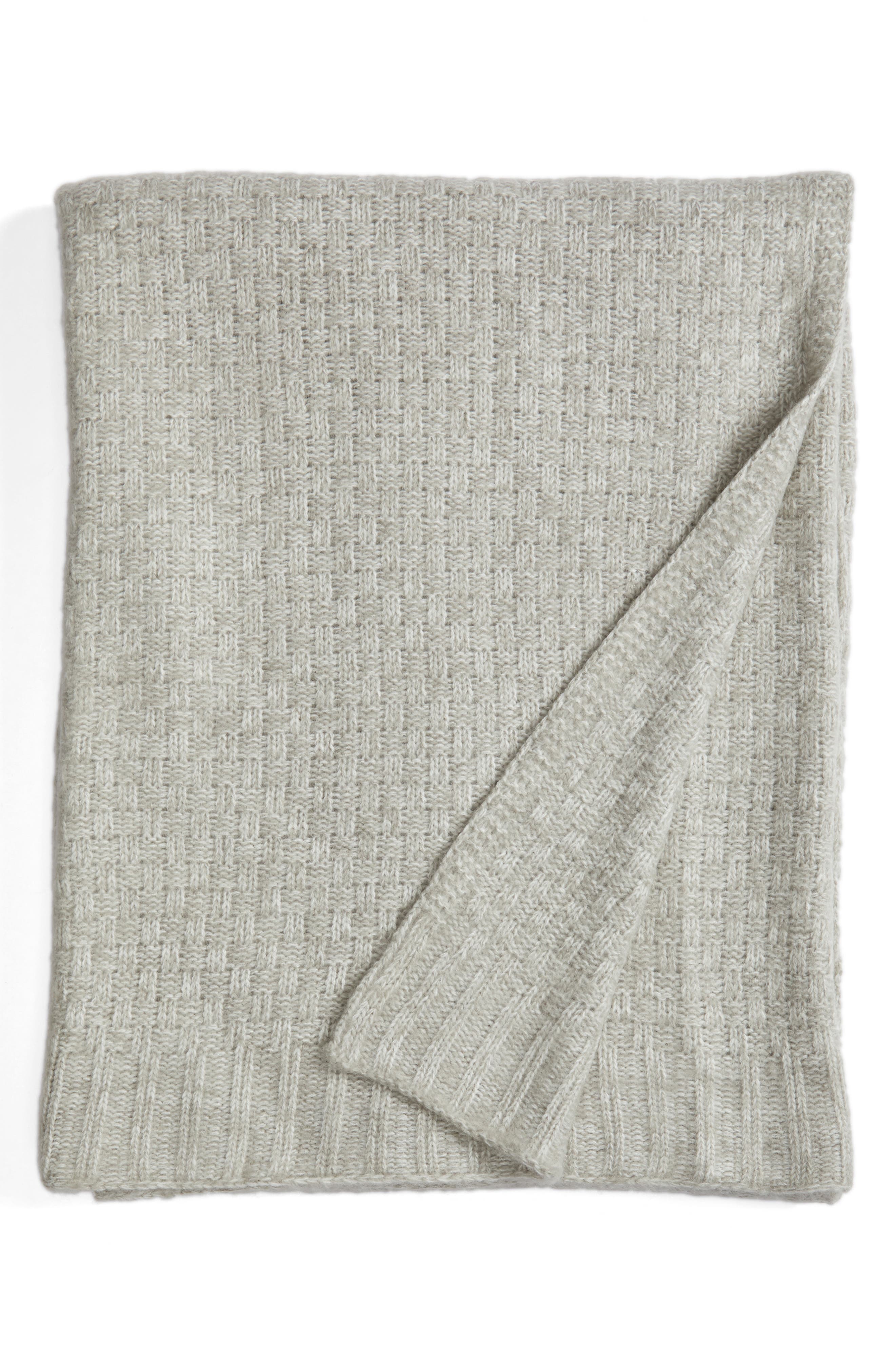 Nordstrom at Home Brushed Seed Stitch Throw Blanket Nordstrom
