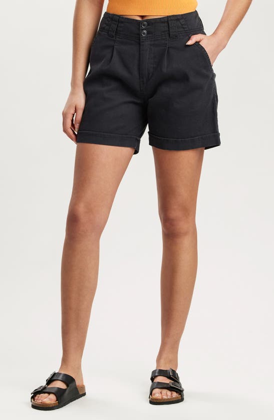 Shop Supplies By Union Bay Aubrey Pleat Front Shorts In Black