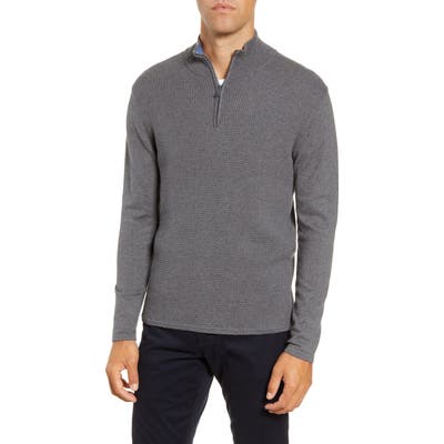 Zachary Prell Higgins Quarter Zip Sweater, Grey
