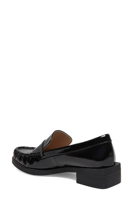 Silent D Lara Moc Toe Loafer In Black Crinkle Patent ModeSens