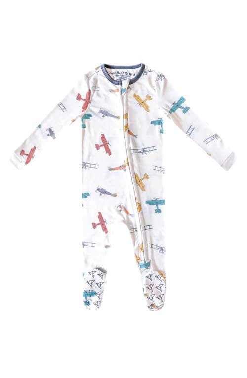 Copper Pearl Zip-Up Footie Pajamas Ace at Nordstrom,